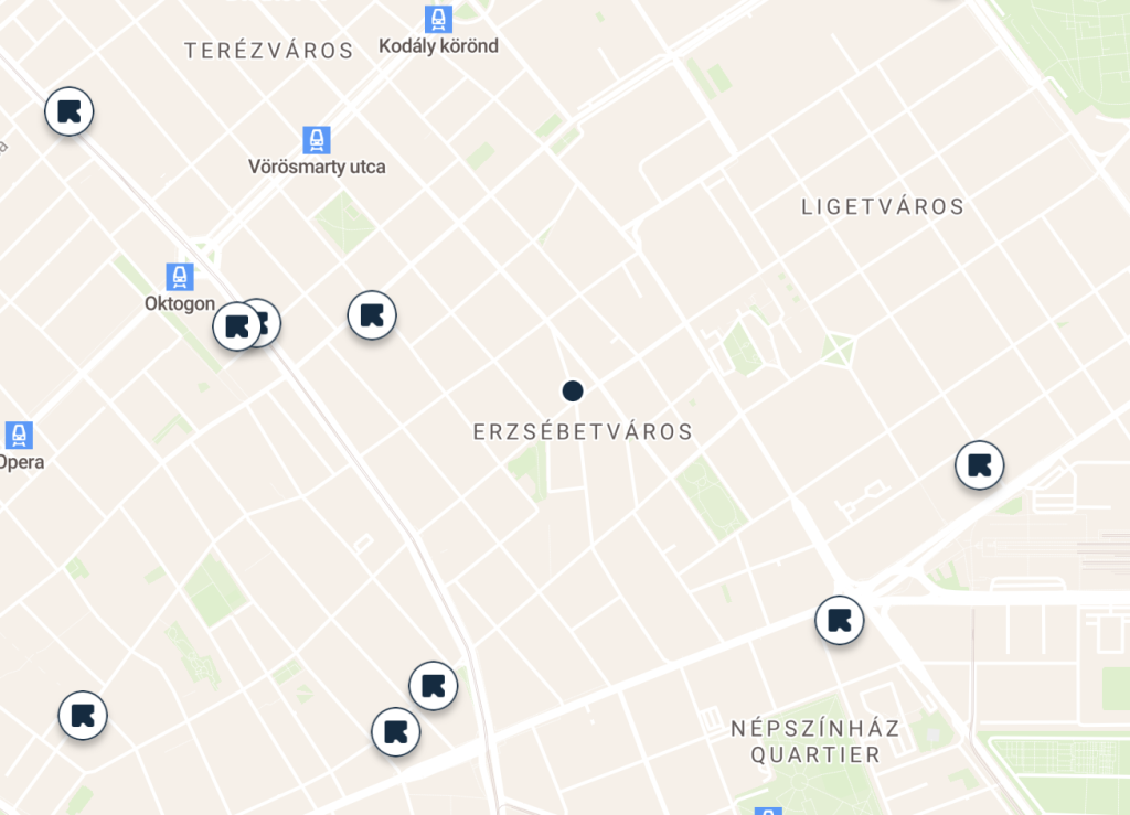 erzsebetvaros luggage storage map
