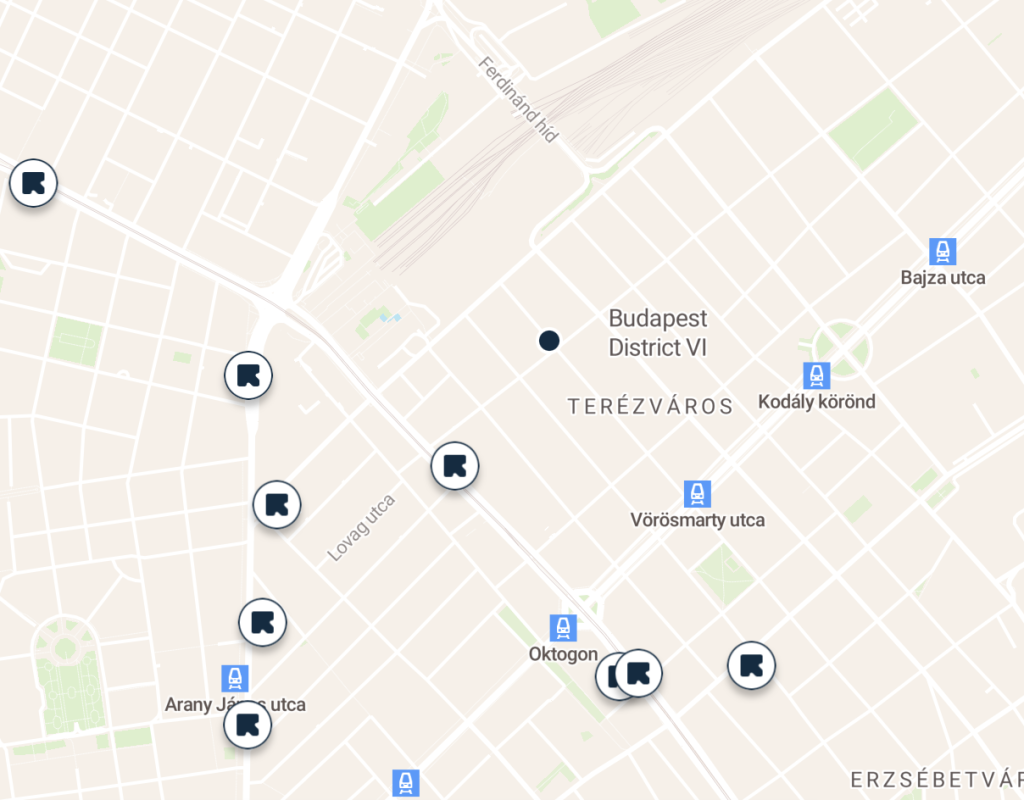 terezvaros luggage storage map