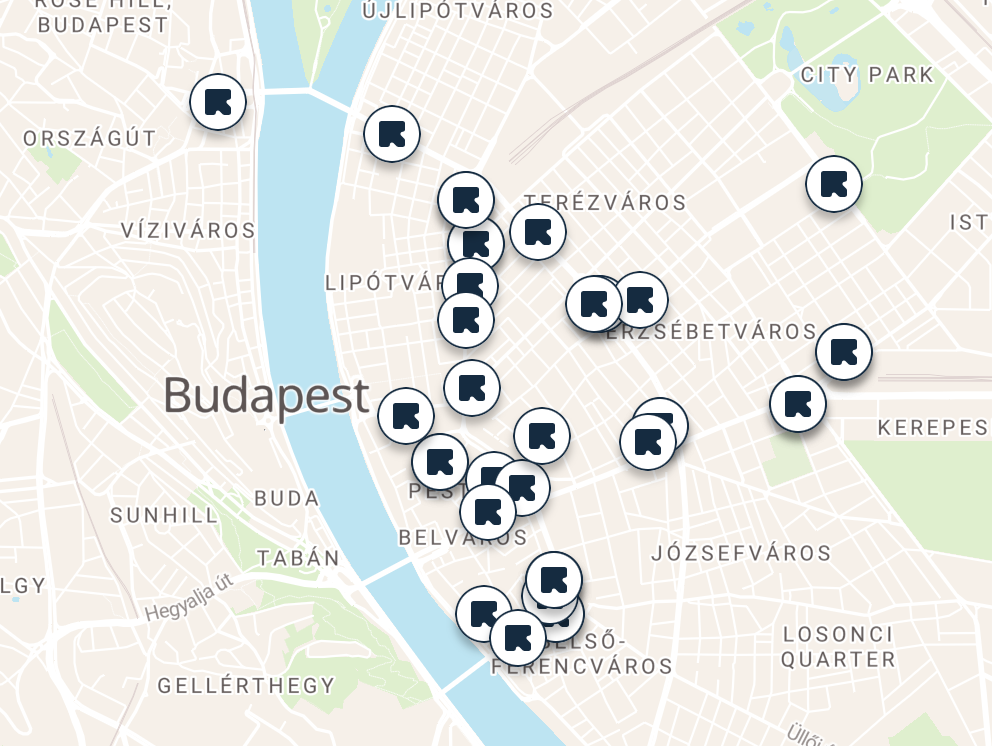 budapest luggage storage map